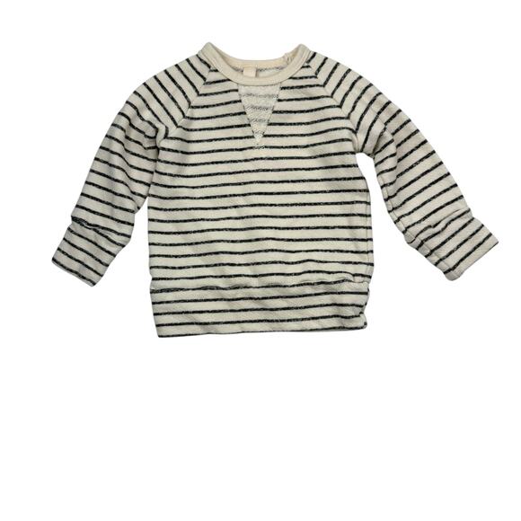 Childhoods Clothing Natural Stripe Crew Sweatshirt & Gusset Pants Set - Picture 2 of 13